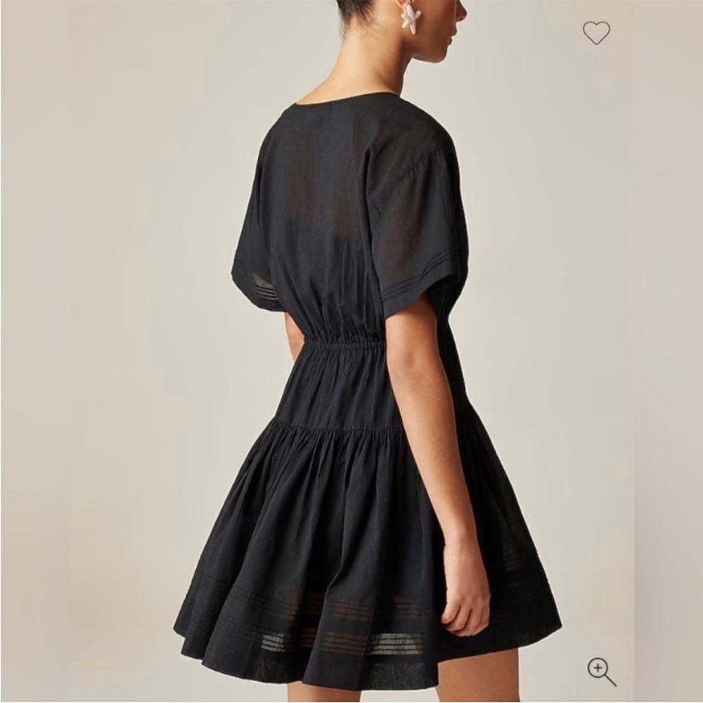 J Crew Dress M Pintuck Black - Picture 4 of 10